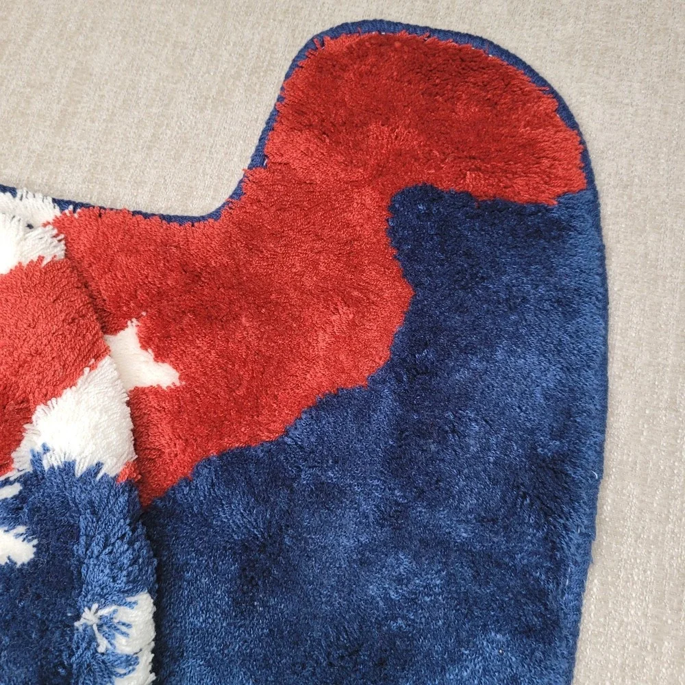 RARE Vintage Uncle Sam Patriotic Toilet Seat Cover & Toilet Rug Mat‎ NEW Go USA!